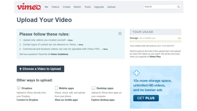 Vimeo Upload